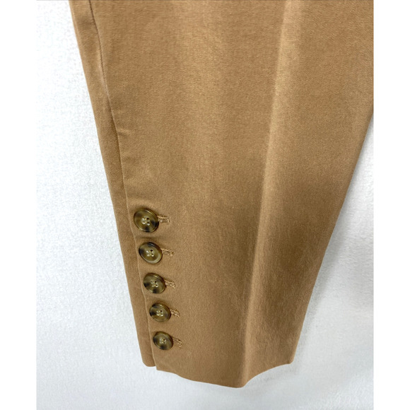 Talbot Pants Womens Size 12 Brown Chatham Ankle Stretch Slacks‎ Button Ankle - Picture 3 of 12